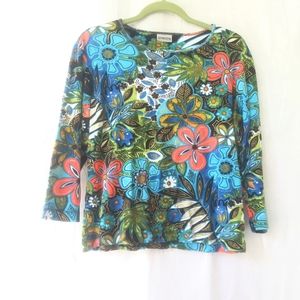 Abstract floral top
